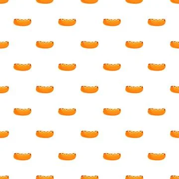 Hot dog seamless pattern creating fast food background イラスト素材