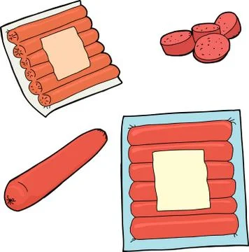 Hot dog series Stock Illustration