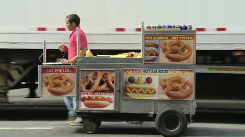 Hot Dog Stand Stock Footage 22784055