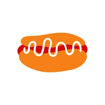 Hot dog vector design template illustration Stock Illustration