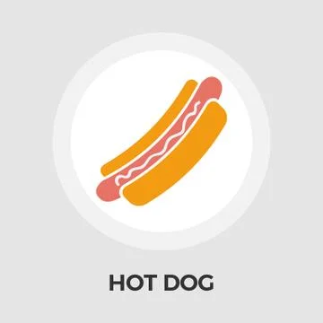 Hot dog vector flat icon Stock Illustration
