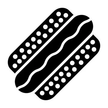 Hot Dog Vector Icon Design Illustration Illustrazione stock