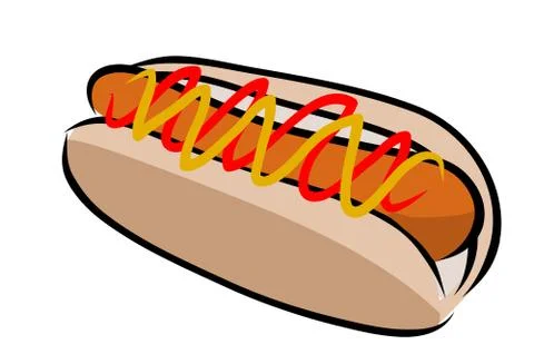 Hot dog vector Stock Illustration