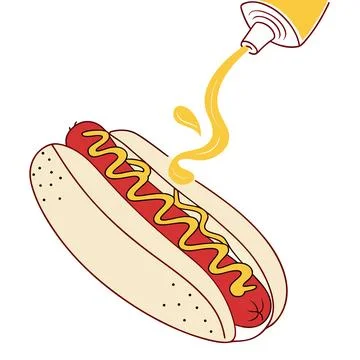 Hot Dog Vector Illustration Flat Food Design Cle (2) vector illustration de.. Stock Illustration