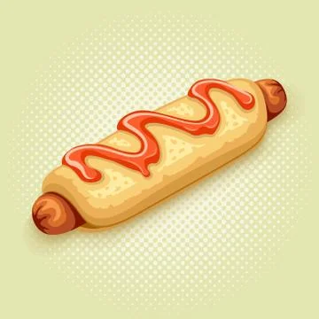 Hot dog vector illustration 스톡 일러스트
