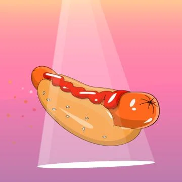 Hot-Dog vector illustration Stock Illustration
