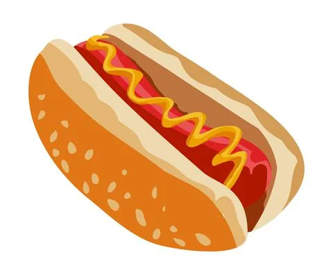 Hot dog vector illustration Illustrazione stock