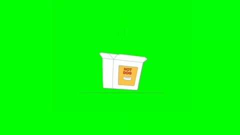 Hot Dogs Falling in Delivery Box and Sealed for Transportation 스톡 동영상 332766155