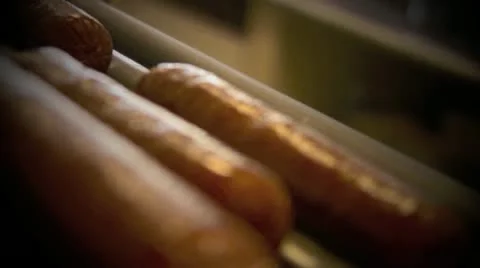 Hot Dogs on Grill Stock Footage 12440519