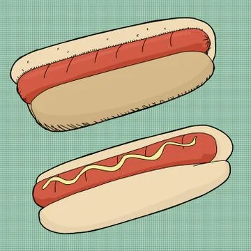 Hot dogs Stock Illustration