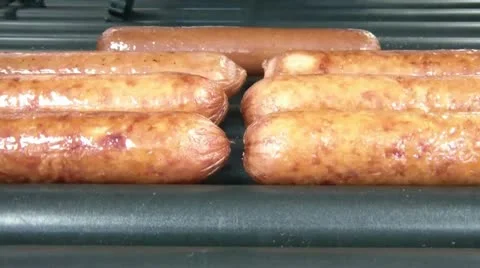 Hot Dogs Rolling Video stock 12588771