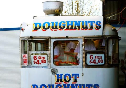 Hot donut van Foto stock