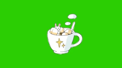 Hot Drink Cup Green Screen Animation 스톡 동영상 341448801