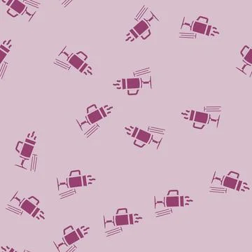 Hot drink glyph vector seamless pattern Stock Illustration