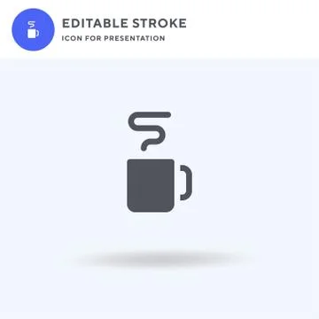 Hot Drink icon vector, filled flat sign, solid pictogram isolated on white, l イラスト素材