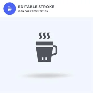 Hot Drink icon vector, filled flat sign, solid pictogram isolated on white, l イラスト素材