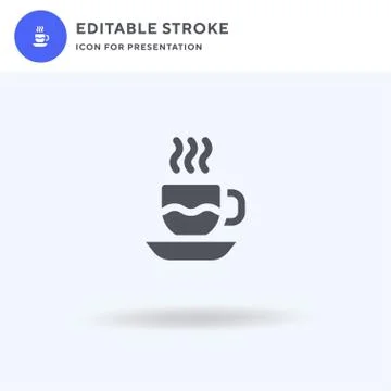 Hot Drink icon vector, filled flat sign, solid pictogram isolated on white, l イラスト素材
