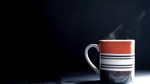 Hot drink with steam 4k Stock Footage 121668320