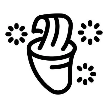 Hot drink steaming in a disposable cup with rotating loading icons Ilustración de archivo