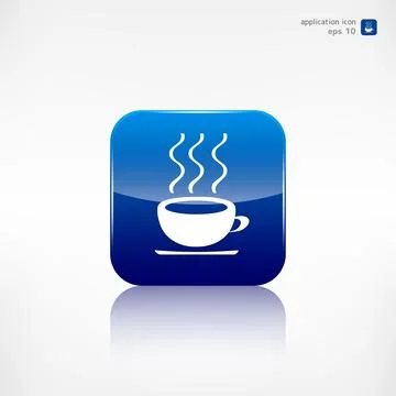 Hot drink web icon. Application button. イラスト素材
