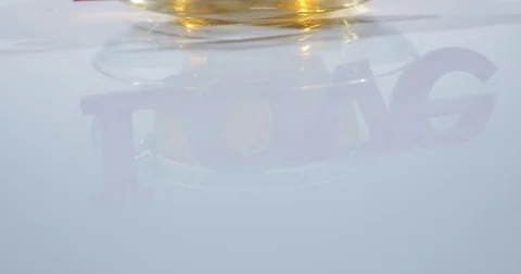 Hot drink on white background table with word LOVE Stock Footage 75280003