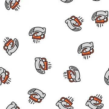 Hot drink winter vector seamless pattern Stockillustratie