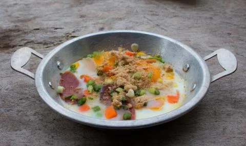 Hot egg dish Stock Photos