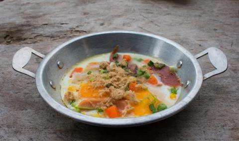 Hot egg dish Stock Photos