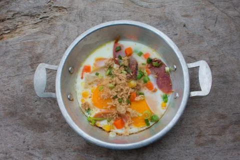 Hot egg dish Stock Photos