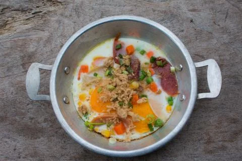 Hot egg dish Stock Photos