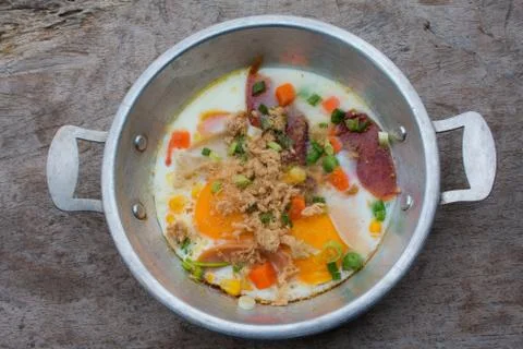 Hot egg dish Stock Photos