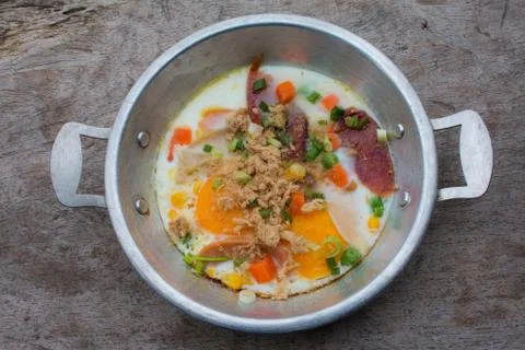 Hot egg dish Stock Photos