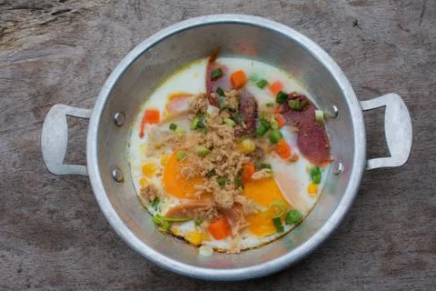 Hot egg dish Stock Photos