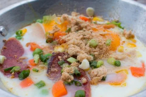 Hot egg dish Stock Photos