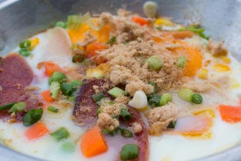 Hot egg dish Stock Photos