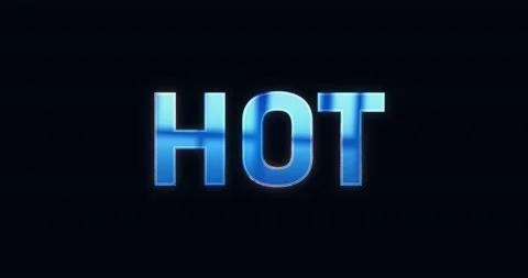 Hot. Electric lightning text. Logotype Stock Footage 135787789