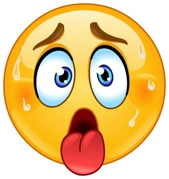 Hot Emoticon Stock Illustration
