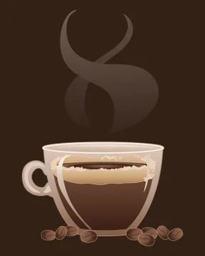 Hot espresso Illustrazione stock