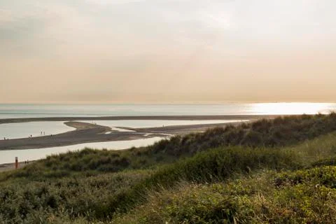 Hot evening at the beach Stock Photos