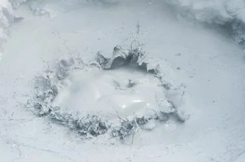 Hot exploding mud Foto stock