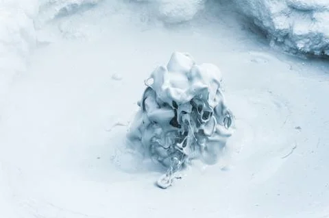 Hot exploding mud Foto stock