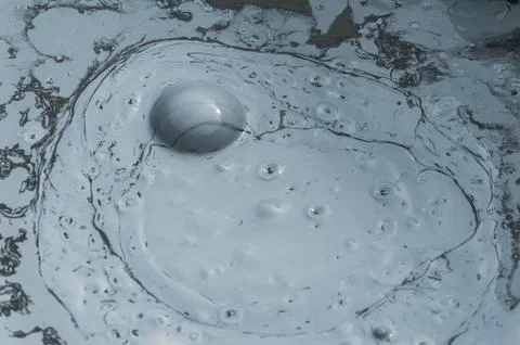 Hot exploding mud Foto stock