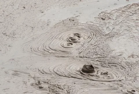 Hot exploding mud Stock Photos