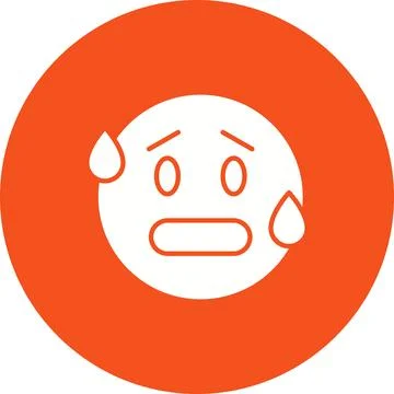 Hot Face icon vector image. Stock Illustration