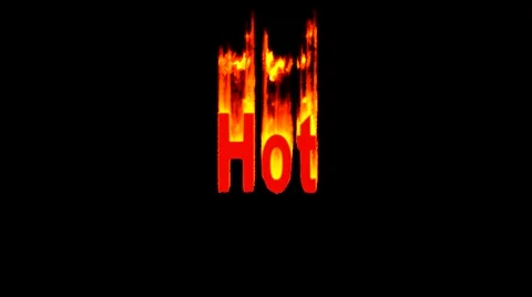 Hot on Fire 3D Text Animation Stock Footage 40153771