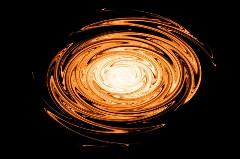 Hot fire on black Stock Illustration