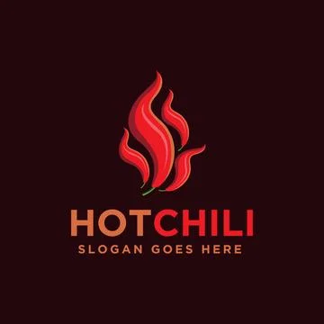 Hot fire chili logo vector on white background Stock Illustration