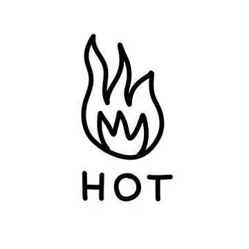 Hot fire doodle icon, vector illustration Stock Illustration