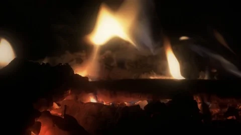 Hot Fire Embers 6 Stock Footage 115901742