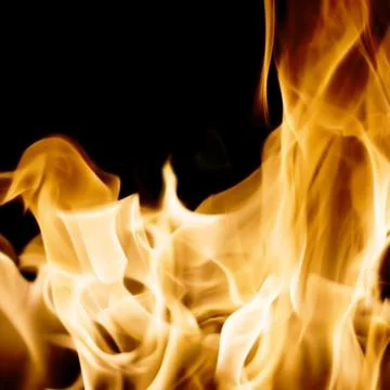 Hot fire flames - abstract background and texture concept Stock Photos
